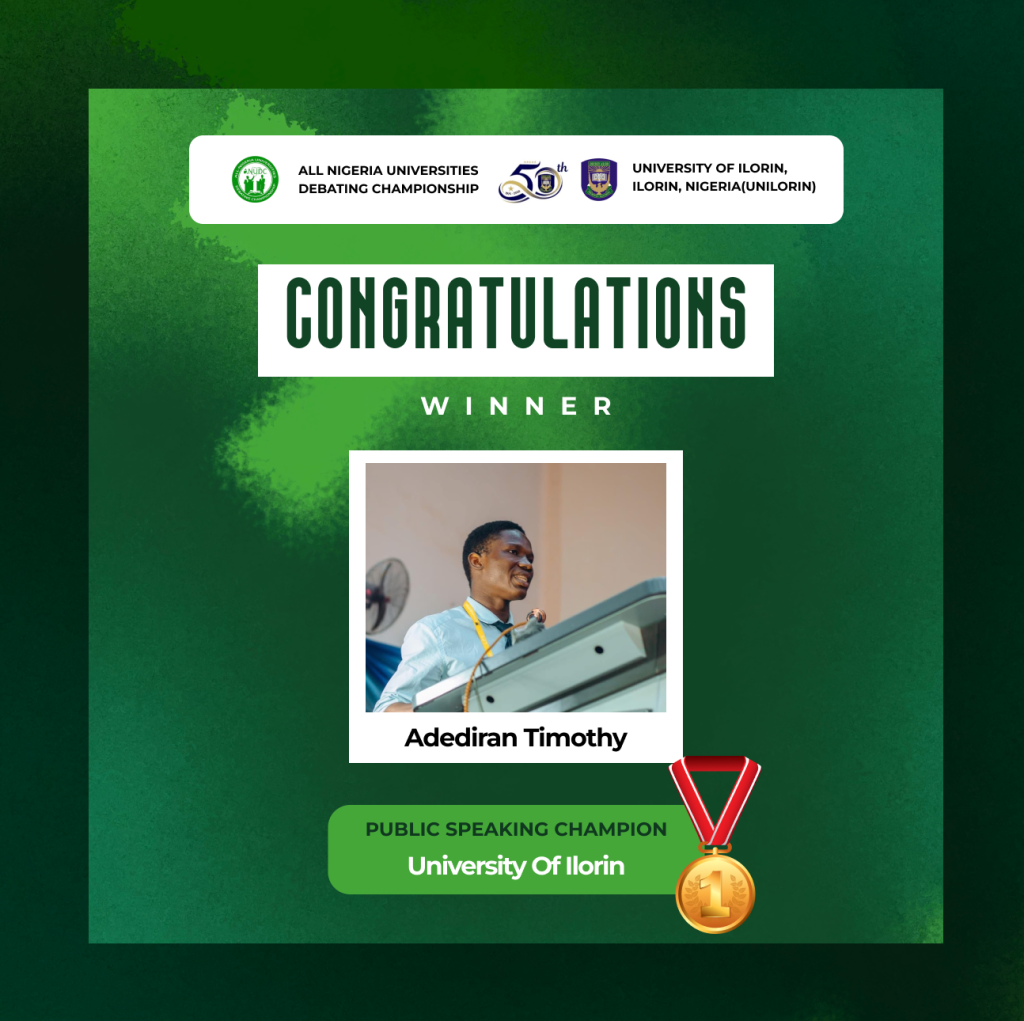 Unilorin hosts 12th All-Nigeria Universities Debating Championship... OAU, UNILORIN, UNIUYO shine 8 Pub speaking