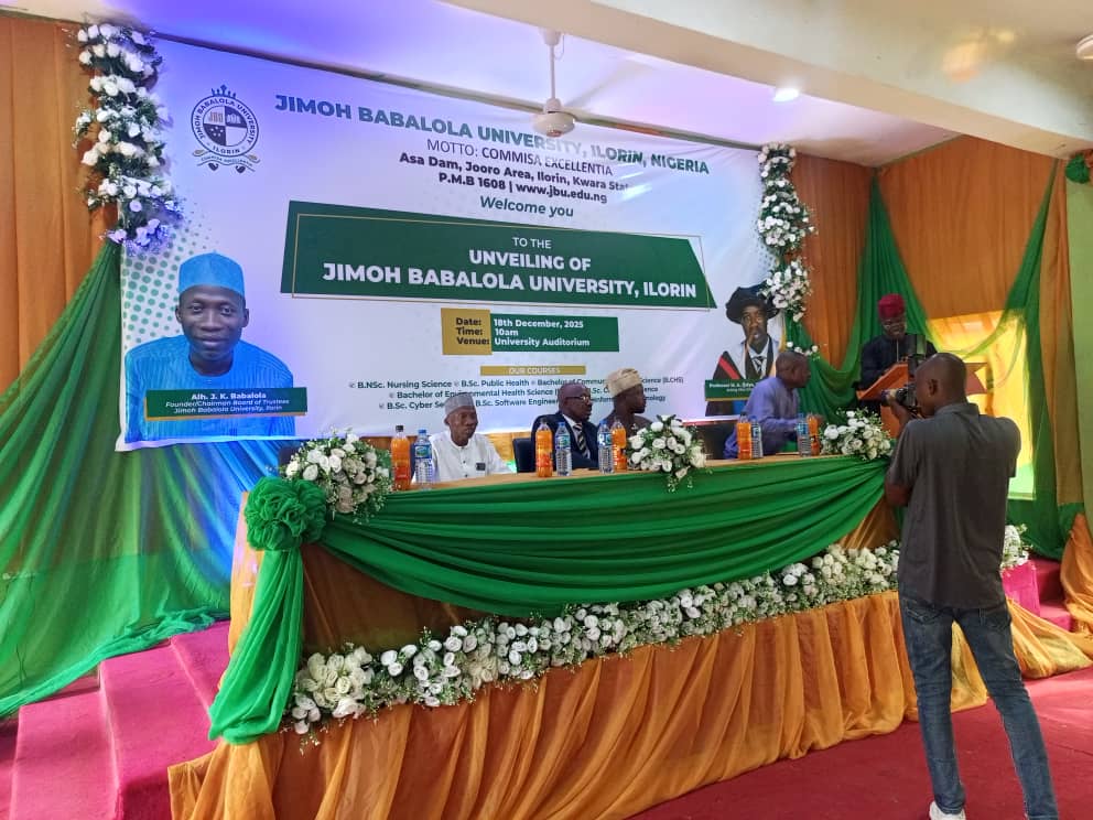 Jimoh Babalola University unveiled in Ilorin, targets global academic excellence 6 IMG 20251218 WA0026